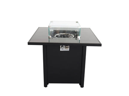 Powdercoated Fire Pit With Top - Black