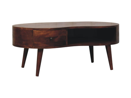 Wave Coffee Table With 1 Drawer