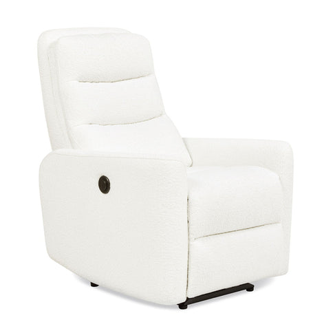 Bloomy - High Back Power Recliner Motion Chair - Chiffon White