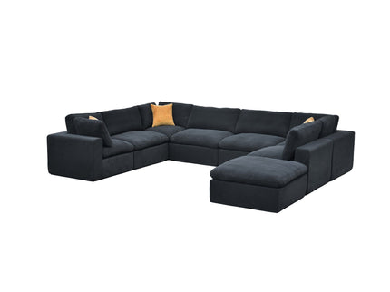 Custom Configuration Modular Sectional With Toss Pillows