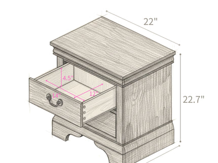Nightstand With 2 Drawers