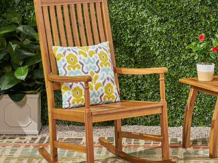 Muse - Outdoor Acacia Rocking Chair With Slat Design - Teak