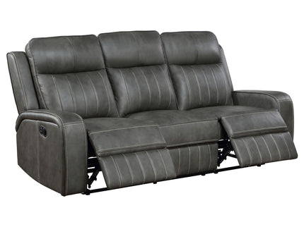 Forrest - 2 Piece Motion Reclining Sofa Set - Gray