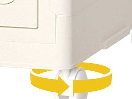 Portable Wardrobe Closet Storage Organizer With Magnetic Doors And Hanging Rod - Cream White