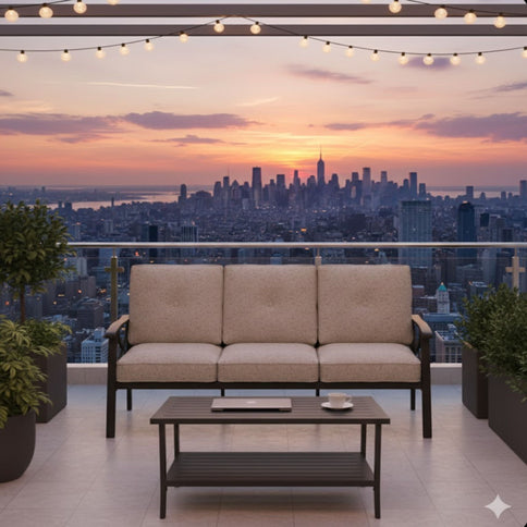 Patio Furniture Set & Coffee Table For Backyard