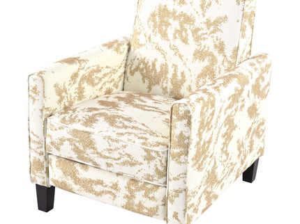 Push Back Upholstered Recliner Armchair