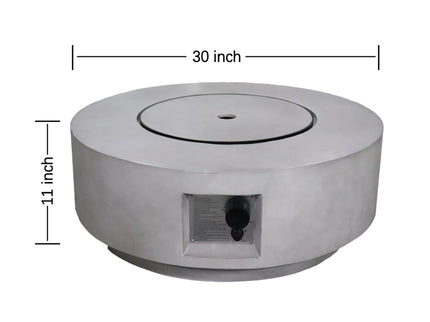 Reinforced - Propane Gas Outdoor Fire Pit Table With Lid