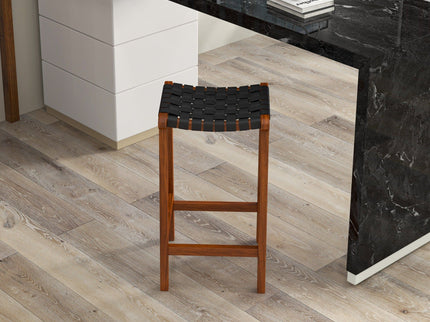 James - Mid-Century Modern Genuine Counter Stool