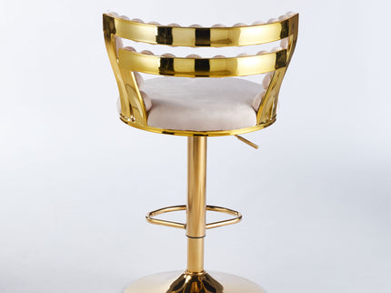 Modern Bar Chair With Iron Tube Legs, Soft Cushions And Comfortable Backrest (Set of 2)