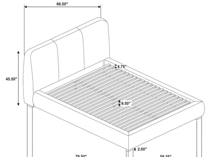 Modern Upholstered Platform Bed With Tufted Headboard