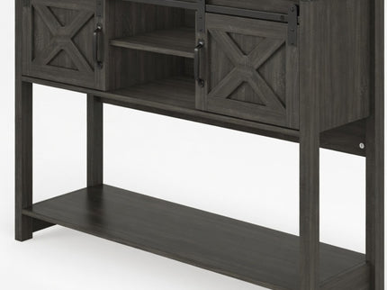 Farmhouse Entryway Table With Sliding Barn Door