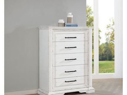 5 Drawer Bedroom Chest Of Drawers - Vintage