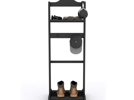 Accent Portable Garment Rack, Clothes Valet Stand With Storage Organizer