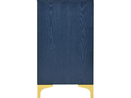 Modern 4 Door Sideboard With Creative Carved Surface And Adjustable Shelves