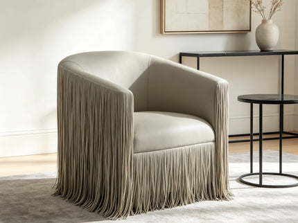 Isle - Swivel Chair With Fringe Accent