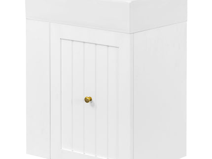 Modern Bathroom Vanity With Sink, Storage Cabinet, Drawer & Side Shelf