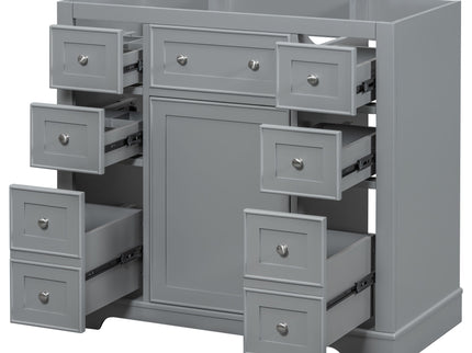 Modern Bathroom Vanity Base Only With 1 Cabinet And 6 Drawers