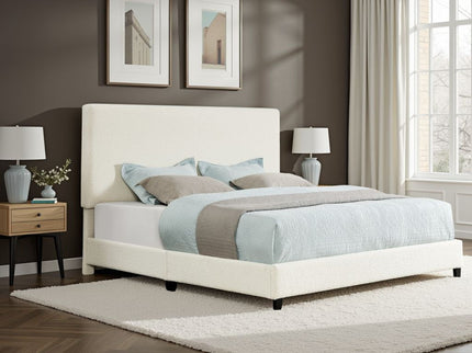 Platform Bed & Upholstered Headboard