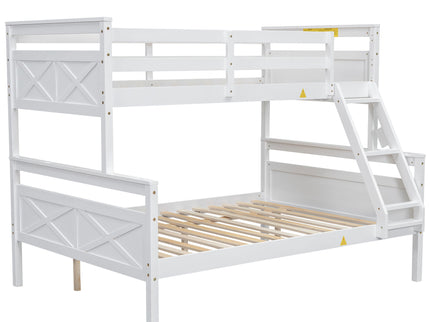 Bunk Bed With Ladder And Safety Guardrail