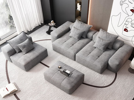 Modern Oversized, Modular Sectional Sofa With Pillows