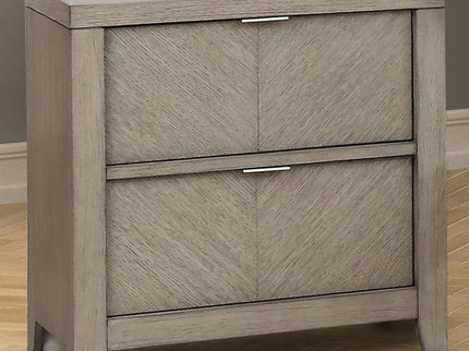 2 Drawer Nightstand - Light Gray