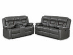 Dark Gray / Manual / 2 Pc. Sofa, Loveseat