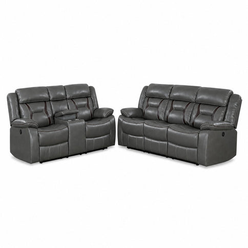 Living Room Set With Pillow Armrest And Tufted Backrest