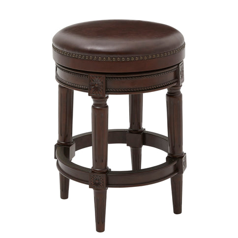 Rustic Elegance Backless Swivel Stool