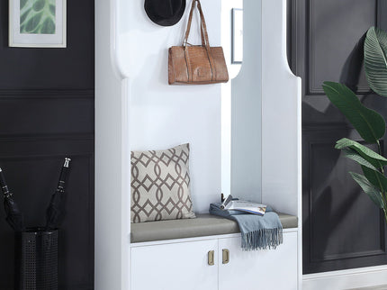 Buck II - High Gloss Hall Tree - White