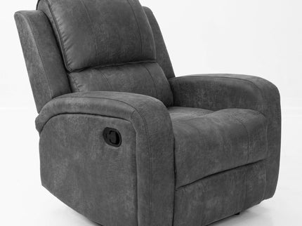 Modern Style Manual Recliner With Square Arms And Tufted Design