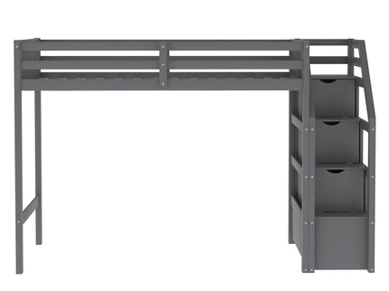Loft Bed With Staircase And Storage