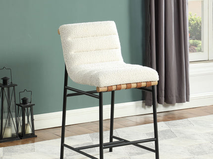 Lahni - 17" Boucle Fabric Counter Height Chair