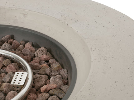 Modern Lightweight Concrete Outdoor Circular Fire Pit 50, 000 Btu
