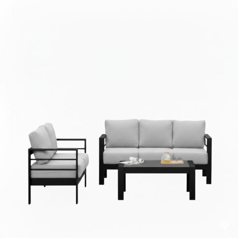 Outdoor Patio Set, All-Weather With Thick Cushions