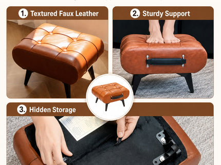Minimalist Footstool With Hidden Storage