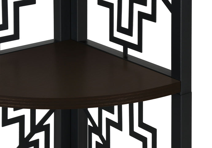 Bookshelf, Bookcase, Etagere, 4 Tier Corner, For Office, Transitional