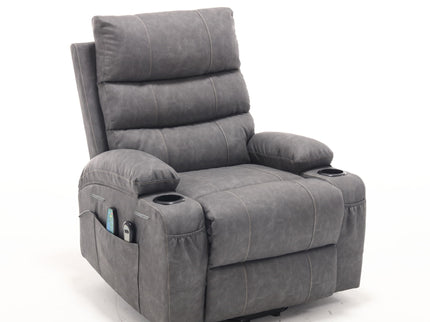 Large Size Electric Power Lift Recliner Chair Sofa With 8 Point Vibration Massage And Lumbar Heat