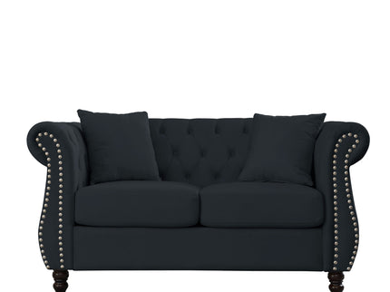 Chesterfield Sofa With Rolled Arms And Nailhead Trim