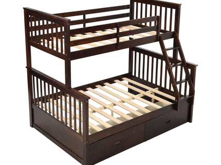 Bunk Bed With Ladder, And Safety Guard Rails