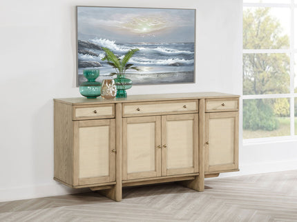 Kimpton - 4 Door Sideboard Buffet Cabinet - Beige