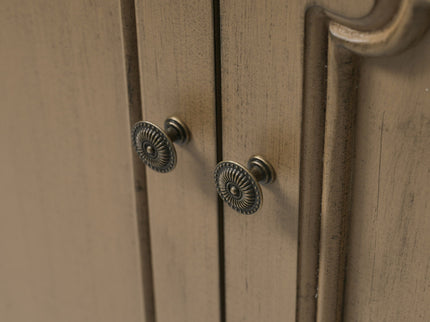 Vintage Bathroom Vanity With Ceramic Sink, Adjustable Shelves