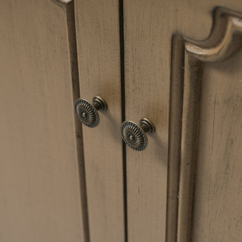 Vintage Bathroom Vanity With Ceramic Sink, Adjustable Shelves