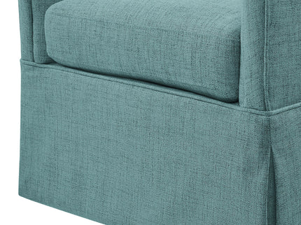 Solitude - Skirted Swivel Accent Chair With Hemp Like