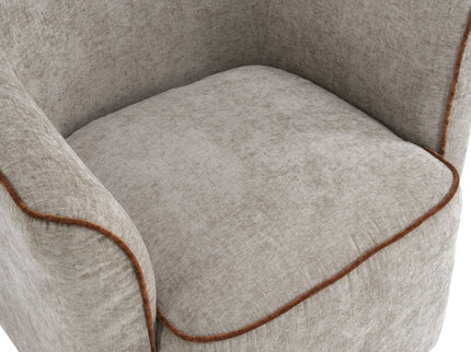 360° Swivel Accent Chair With Flared Arms