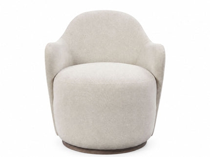 Cocoa - Swivel Barrel Chair With 360° Rotation - Ivory