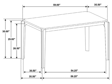 Warren - Rectangular Dining Table - Dark Brown
