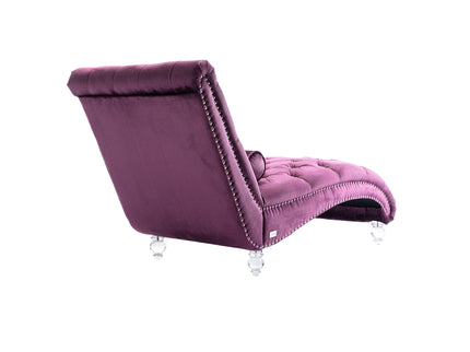 Chaise Lounge Indoor, Button Tufted Upholstered Chaise Lounge Chair With Pillow