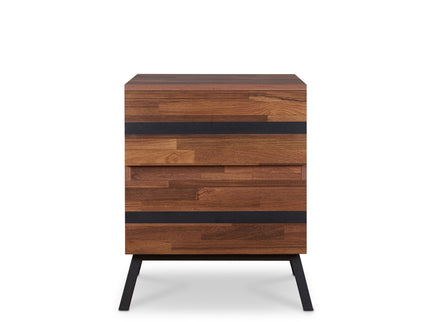 Karine - Accent Table - Black / Walnut