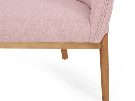 Mid Century Modern Loveseat With Channel Stitched Backrest
