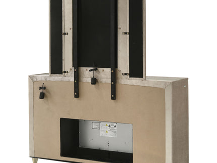 Mika - 8 Drawer LED Dresser And Mirror Set - Ivory